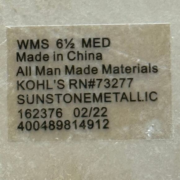 Lauren Conrad Sunstone Metallic gold slip-on sandals. Women’s size 6.5 Medium. - Picture 5 of 5